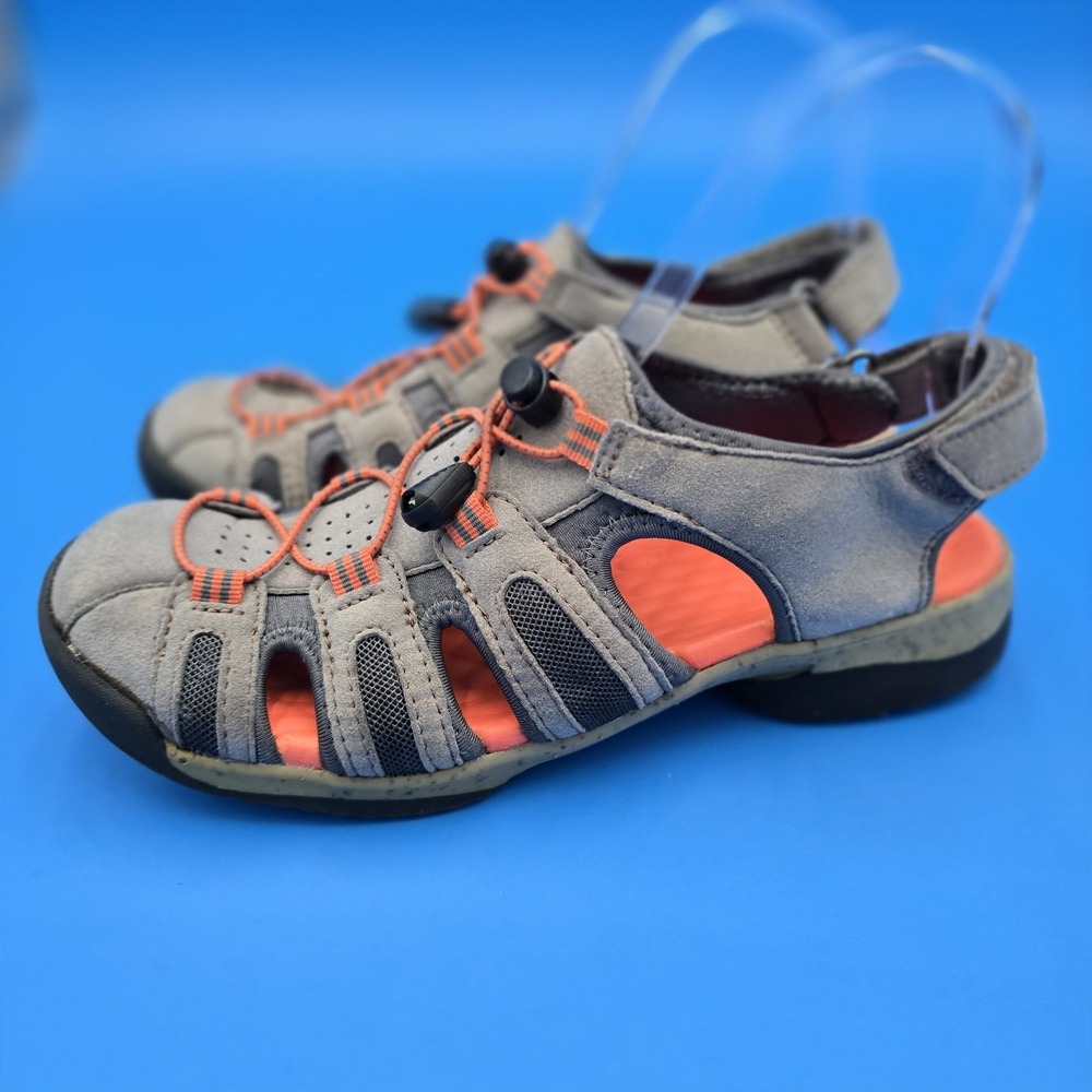 Clarks Sandals Women's 7M Sport  Taupe & Orange Bungee Hook &‎ Loop 13291